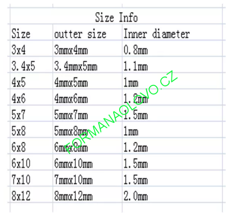 FLUO GUMOVÝ STOPER OVÁL 6X8-50KS