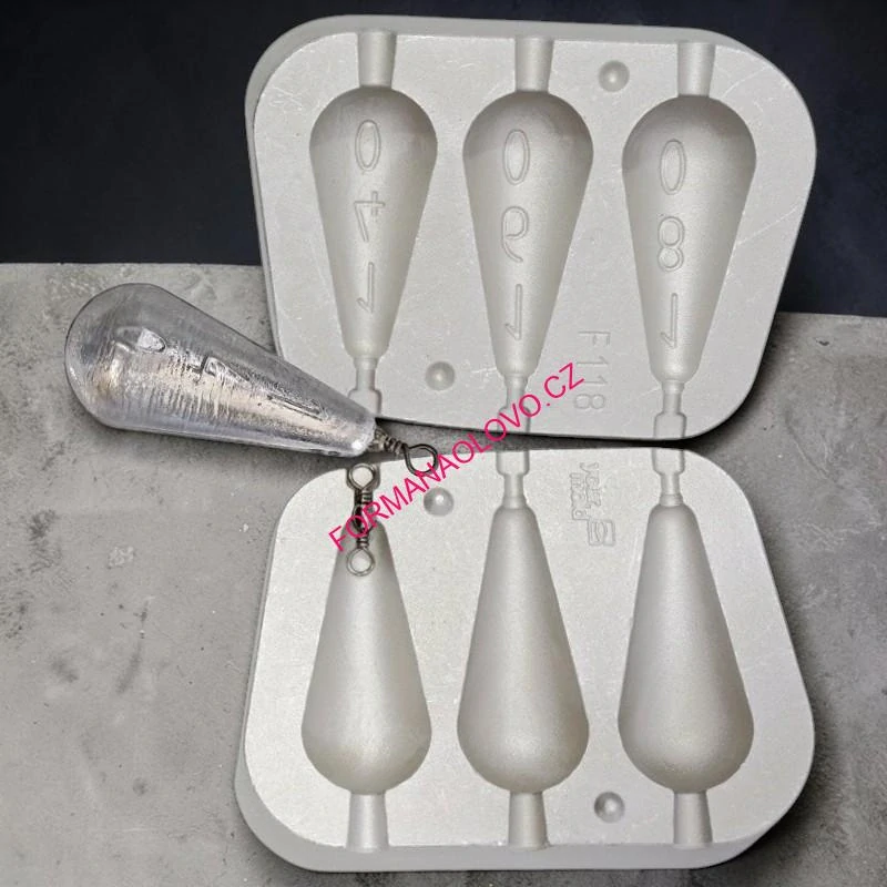 FORMA NA OLOVO HRUŠKA (F-118) 140,160,180G+GUMOVÁ BARVA 200ML.GRÁTIS