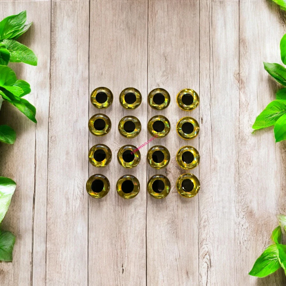 3D SAMOLEPÍCÍ OČI GOLD NA GUMOVÉ NÁSTRAHY 5MM-20KS