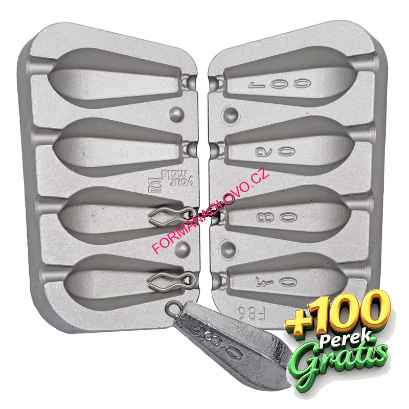FORMA NA OLOVO ŠESTIHRAN (F-101)30,40,50,60,70G+100 PEREK ZDARMA