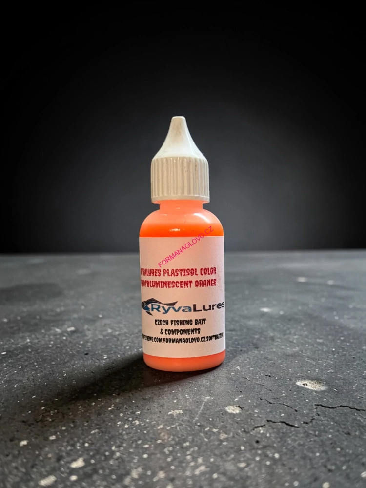 RYVALURES PHOTOLUMISENČNÍ BARVA DO PLASTISOLU ORANGE 30ML.