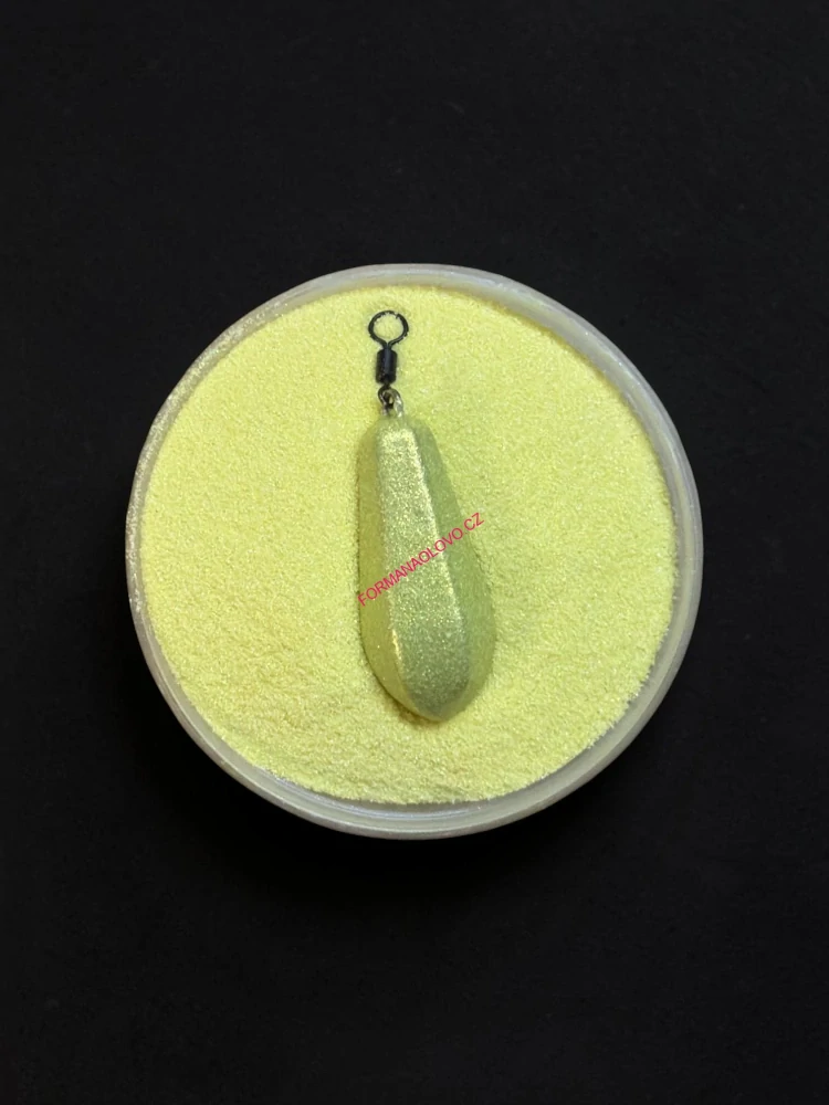 GUMOVÁ BARVA NA JIGOVÉ HLAVIČKY 3v1 PEARL GOLD YELLOW FLUO YELLOW GLITTER