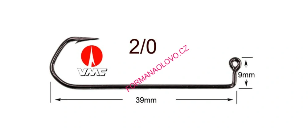 VMC JIGOVÝ HÁČEK BLACK NICKEL 5150 2/0-100KS 