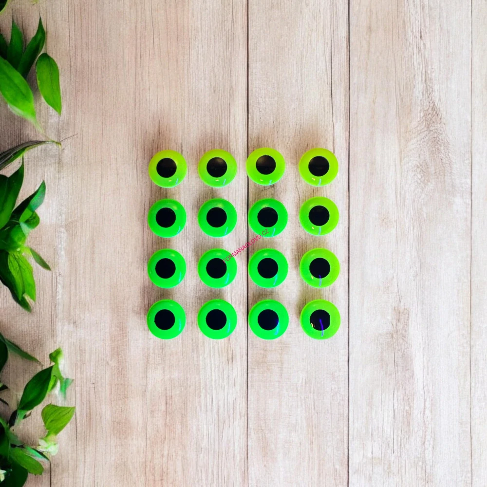 3D OČI FLUO LIME 10MM-20KS