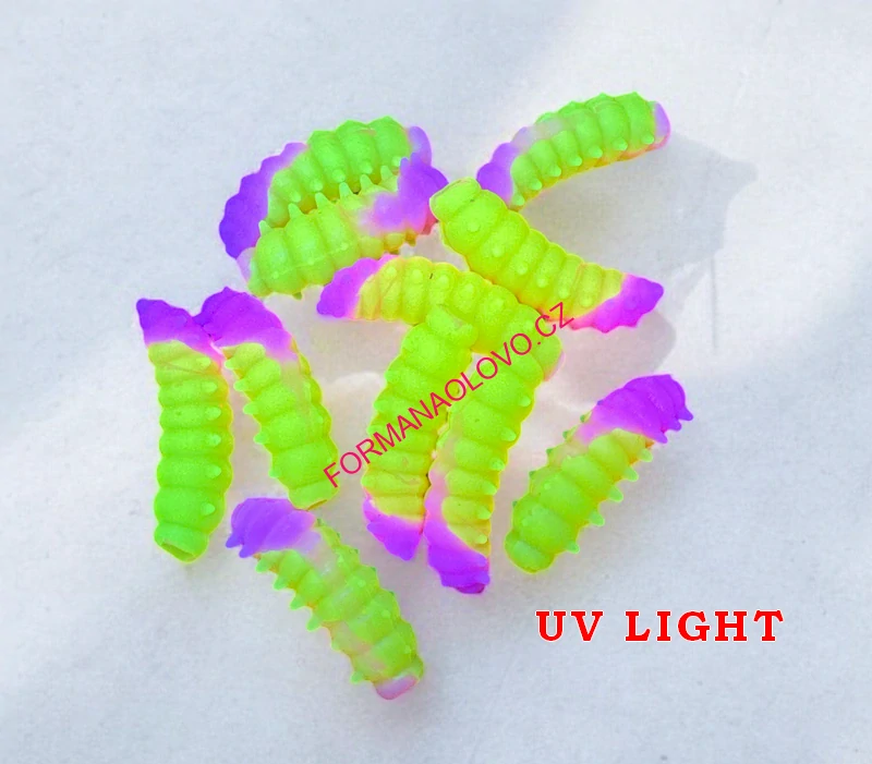 RYVALURES-WORM SUNNY YELLOW/BUBBLE GUM - 50KS