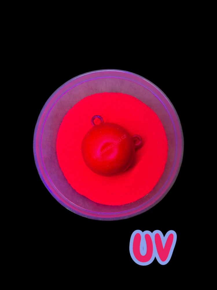 Gumová barva na jigové hlavičky uv red brillant 500g