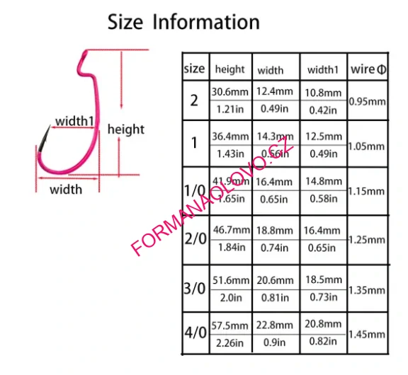 KUMHO - WORM OFFSET HOOKS LUMINOUS 2/0-5PCS