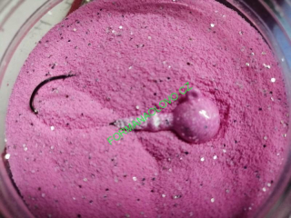 GUMOVÁ BARVA PINK S GLITREM 500G.