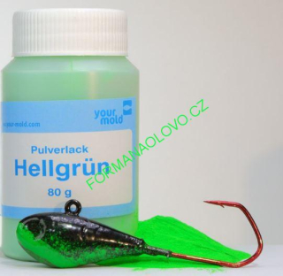 PRÁŠKOVÁ BARVA POLYURETANOVÁ SV.ZELENÁ 1000G