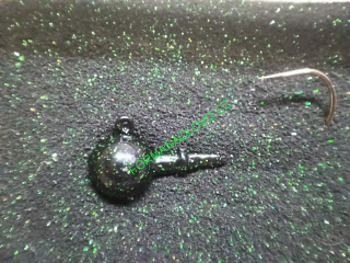 RYVA LURES-GUMOVÁ BARVA NA JIGOVÉ HLAVY NIGHT GREEN 80G