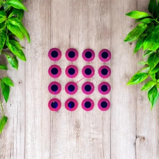 SAMOLEPÍCÍ OČI 3D FLUO RED-10MM 20KS