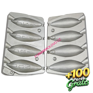 FORMA NA OLOVO TORPÉDO (F-121)120,150,180,200G+100 PÉREK ZDARMA