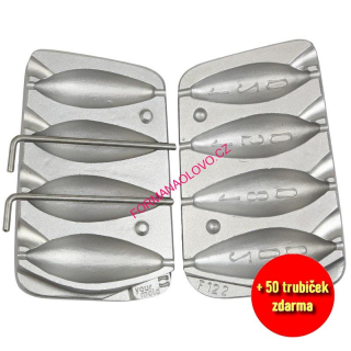 FORMA NA OLOVO TORPÉDO IN-LINE 120,150,180,200G+TRUBIČKY 3MM GRÁTIS 50KS