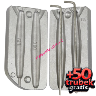 FORMA NA OLOVO SUMCOVÁ OLIVA  IN-LINE 150,200G+TRUBIČKY 3MM GRÁTIS 50KS