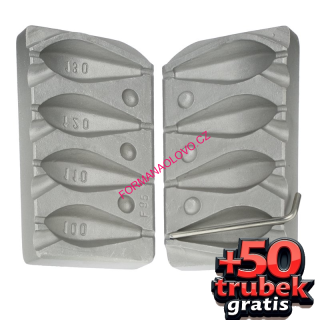 FORMA NA OLOVO 100,110,120,130G+TRUBIČKY 3MM GRÁTIS 50KS 