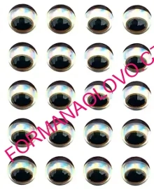SAMOLEPÍCÍ 3D OČI SNAKE SILVER-3MM 20KS