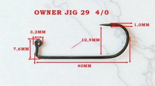 JIGOVÉ HÁČKY OWNER JIG 29 4/0-10KS
