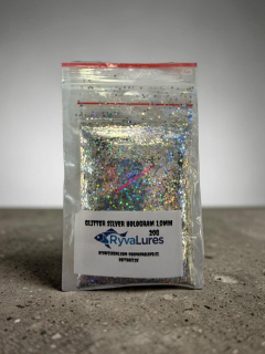 RYVALURES-GLITTER SILVER HOLOGRAM 1,0MM-20G