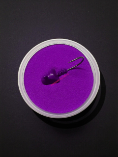 GUMOVÁ BARVA NA JIGOVÉ HLAVIČKY FLUO PURPLE 80G