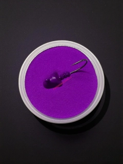 GUMOVÁ BARVA NA JIGOVÉ HLAVIČKY FLUO PURPLE 500G