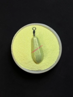 GUMOVÁ BARVA NA JIGOVÉ HLAVIČKY 3v1 PEARL GOLD YELLOW FLUO YELLOW GLITTER