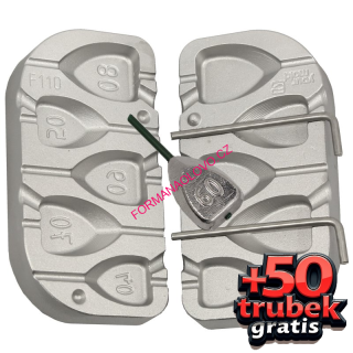 FORMA NA OLOVO IN-LINE 40,50,60,70,80G-TRUBIČKY 3MM GRÁTIS 50KS
